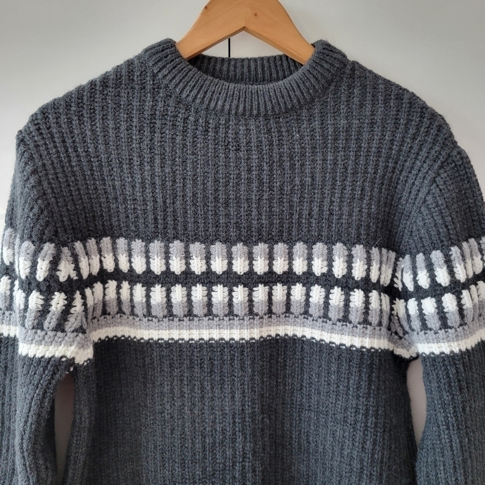 Zara Kids Gray Chunky Knit Sweater - Picture 3 of 8